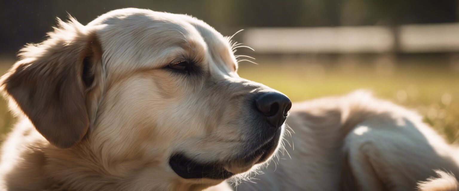 Dog showing signs of allergies