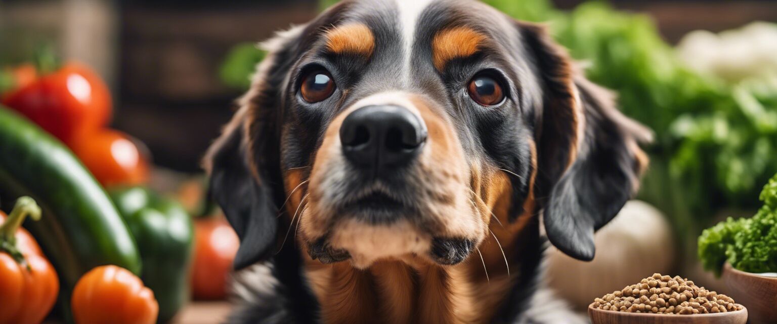 Hypoallergenic organic dog food in a bowl