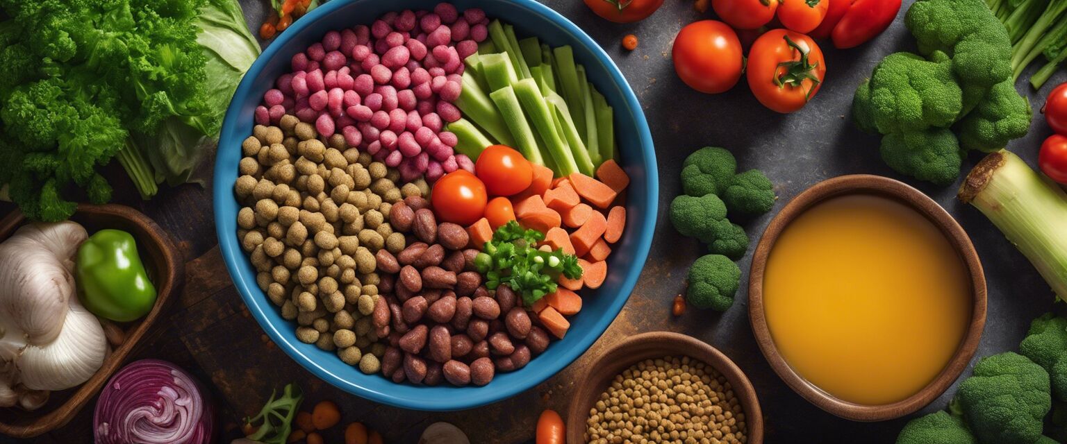 Organic dog food in a bowl